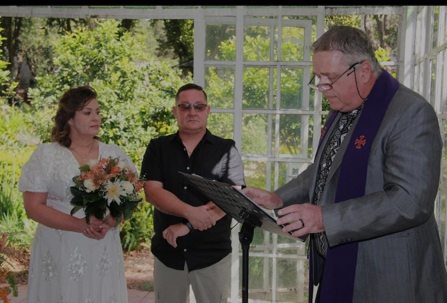 Wedding ceremony by Dr. Gerrit Rademeyer in Kareedouw