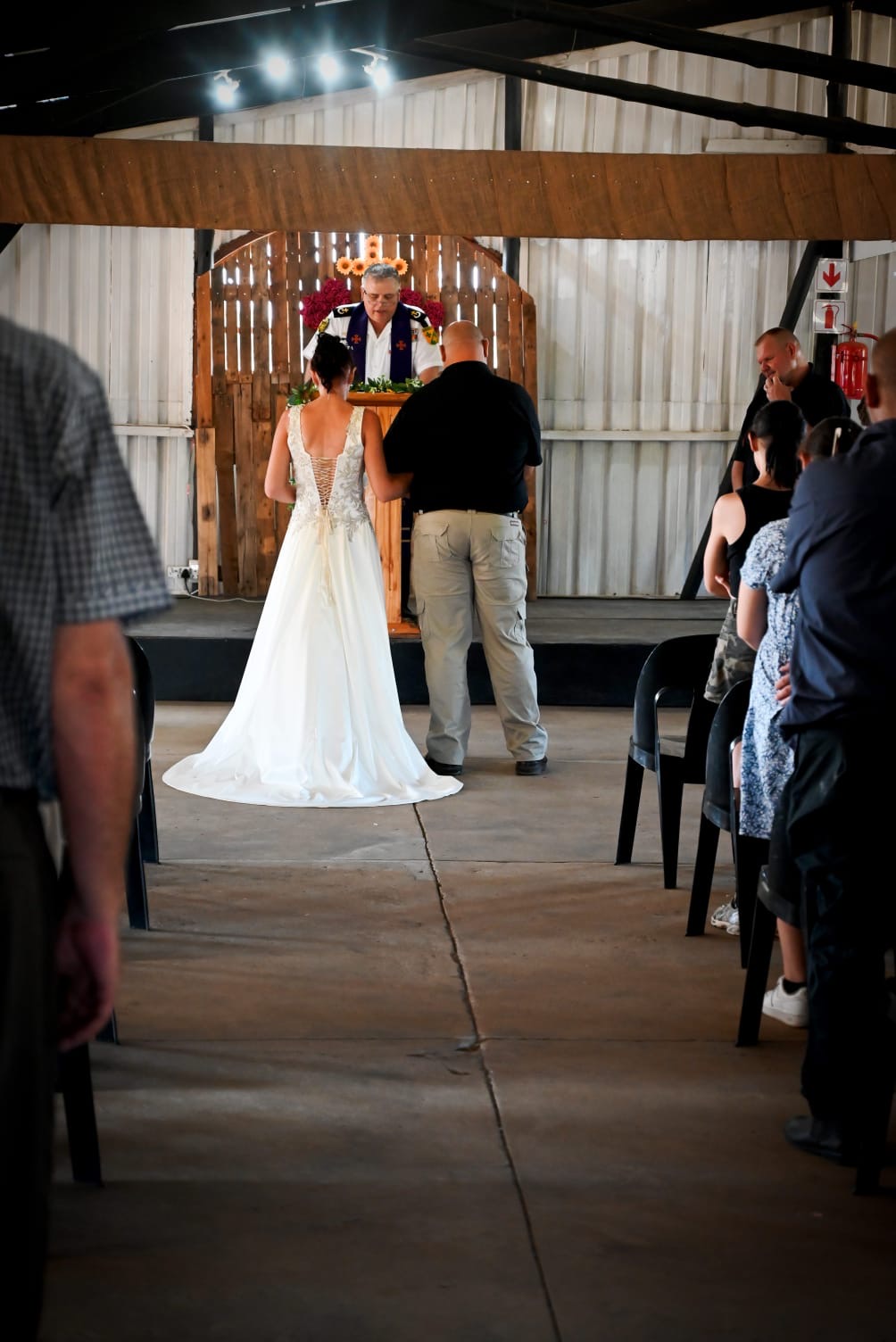 Wedding ceremony by Dr. Gerrit Rademeyer in Kareedouw